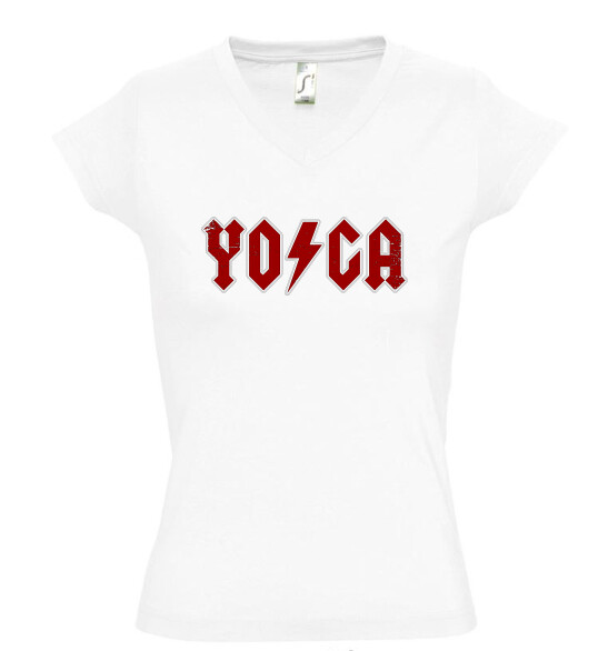 Női V nyakú póló