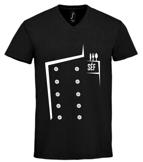 Unisex V nyakú póló