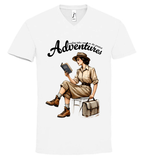 Unisex V nyakú póló