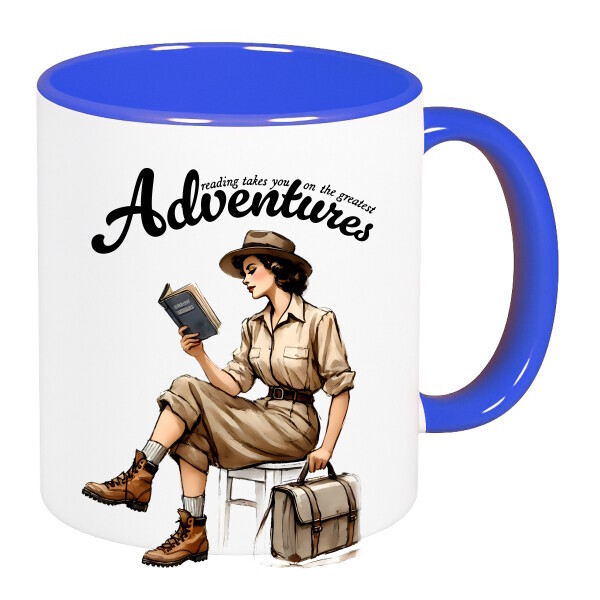 Színes fülű és belsejű bögre