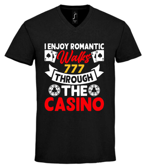 Unisex V nyakú póló