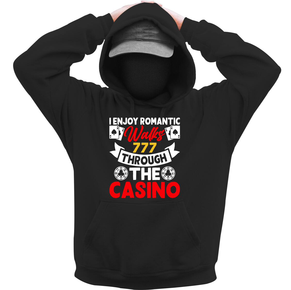 Kapucnis belebújós pulóver