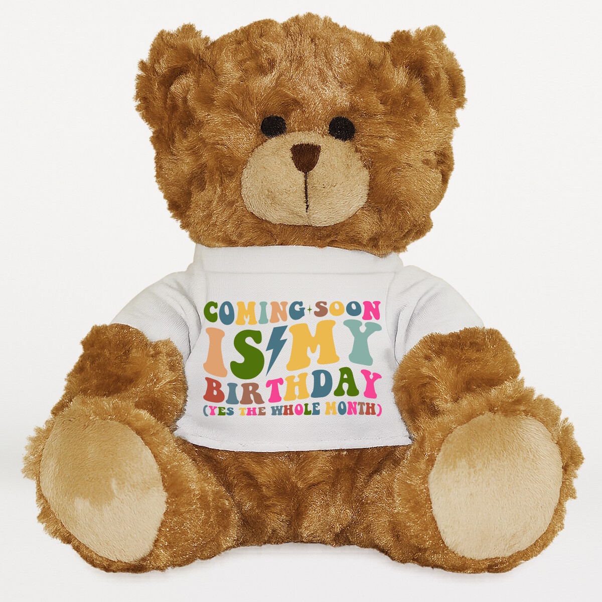 Plüssmaci egyedi pólóval