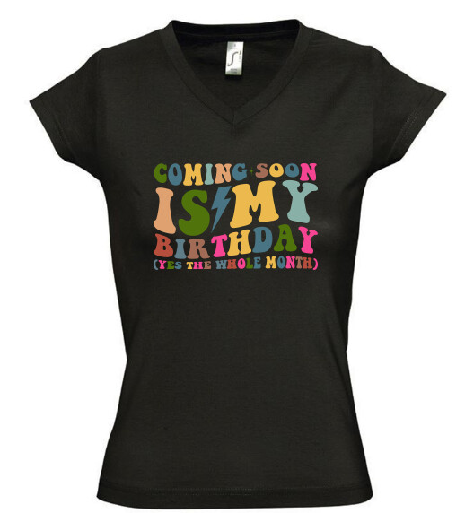 Női V nyakú póló