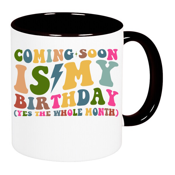 Színes fülű és belsejű bögre