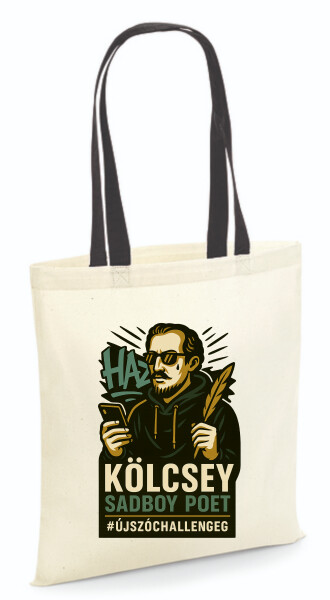 Vászontáska - színes fülű 