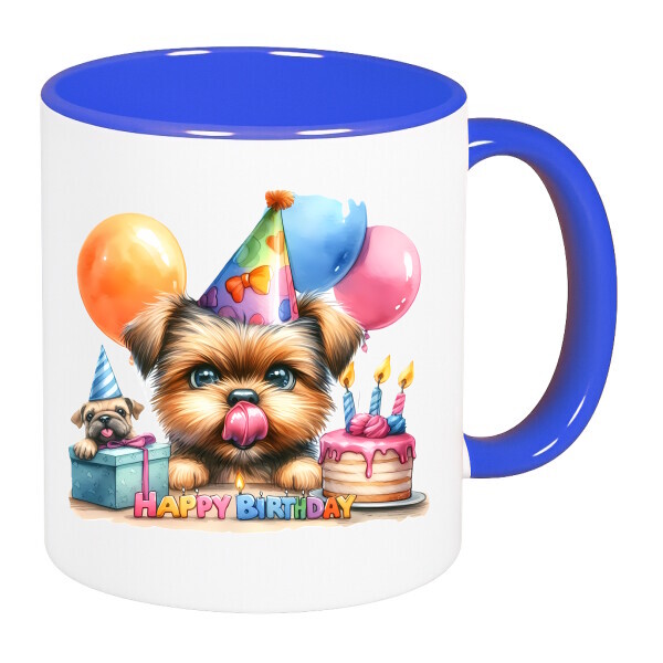 Színes fülű és belsejű bögre