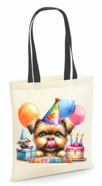 Vászontáska - színes fülű 