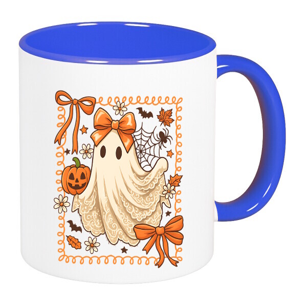 Színes fülű és belsejű bögre