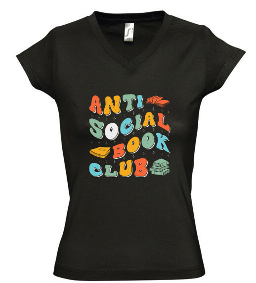 Női V nyakú póló