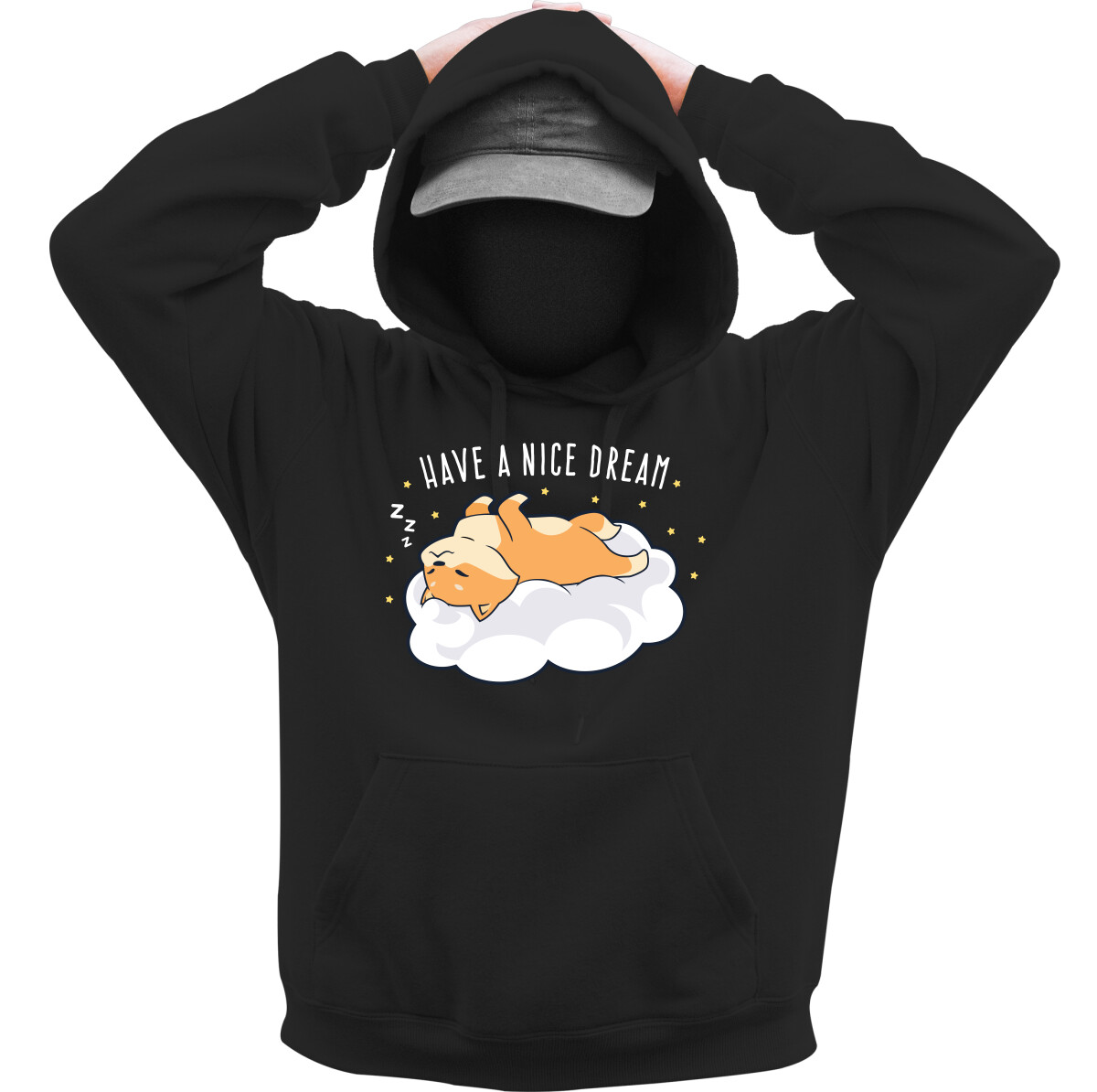 Kapucnis belebújós pulóver