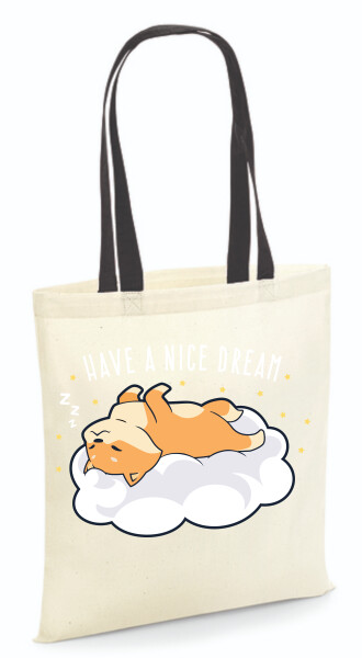 Vászontáska - színes fülű 