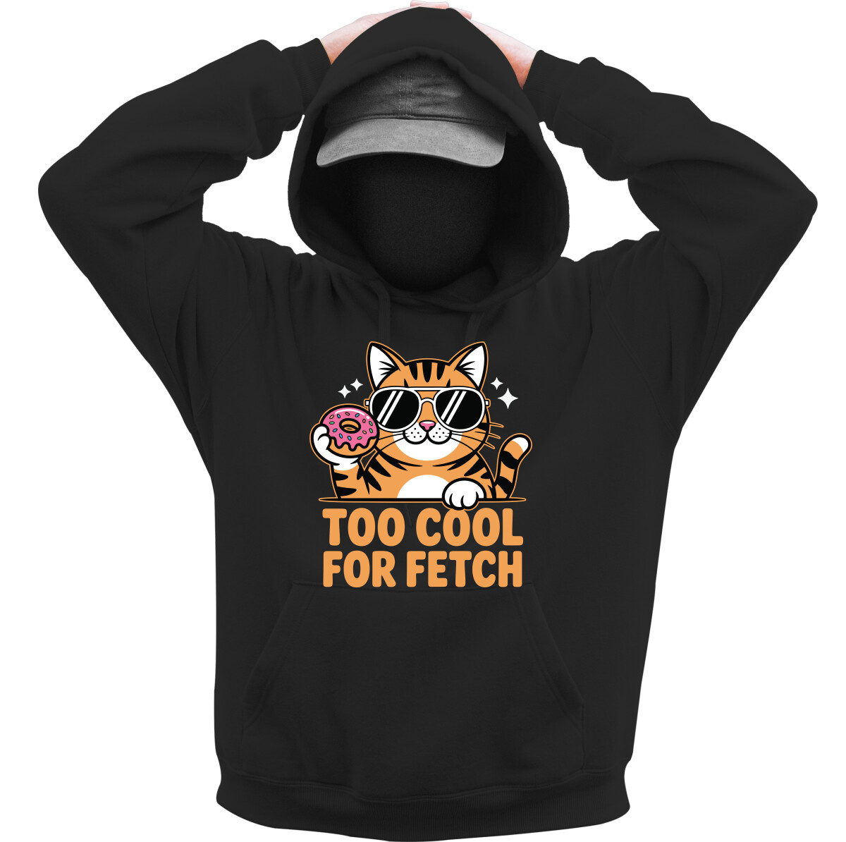 Kapucnis belebújós pulóver