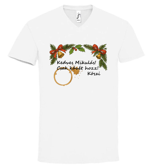 Unisex V nyakú póló