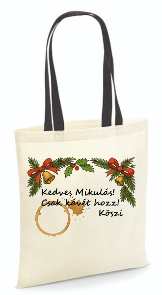 Vászontáska - színes fülű 