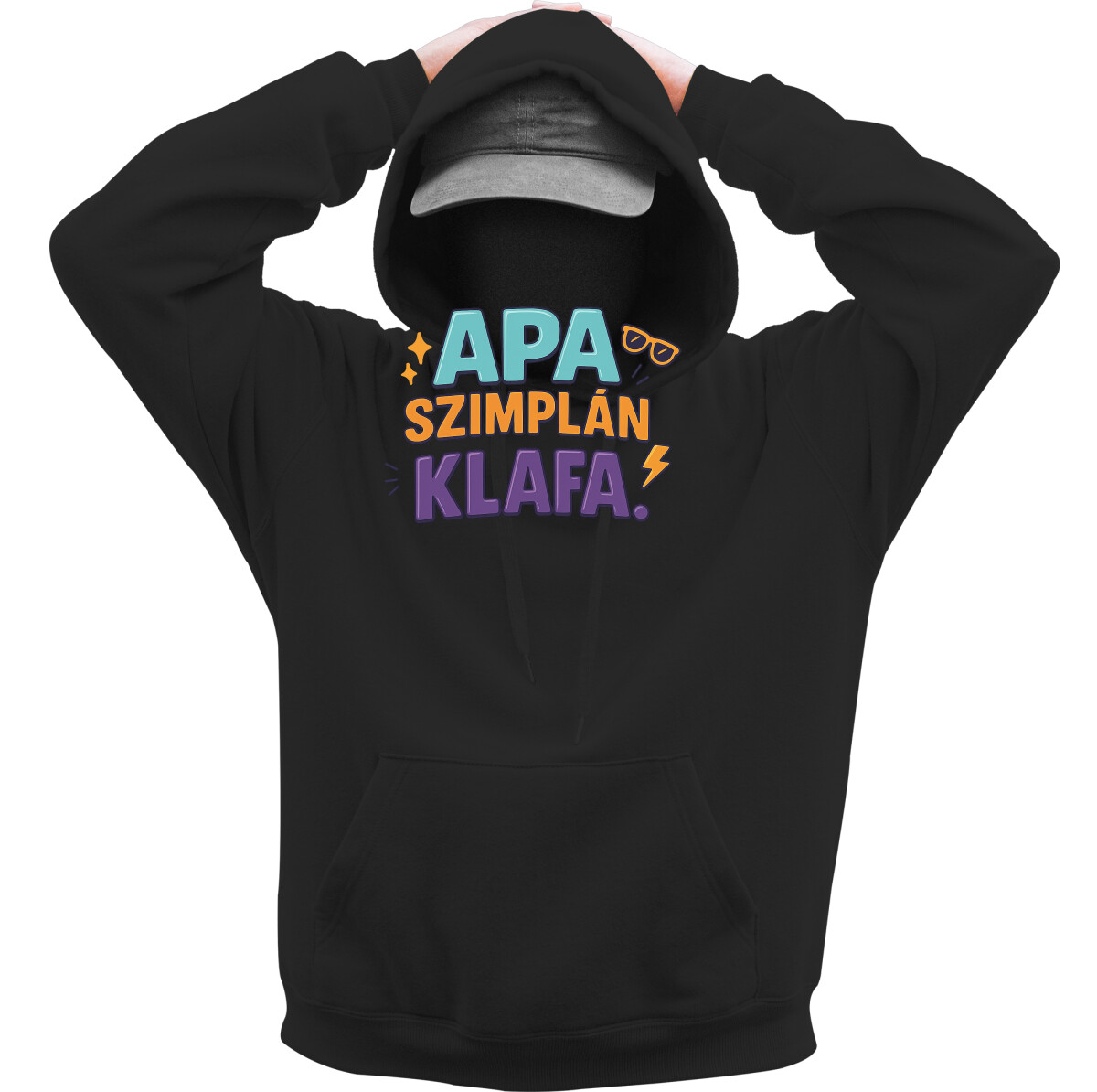 Kapucnis belebújós pulóver