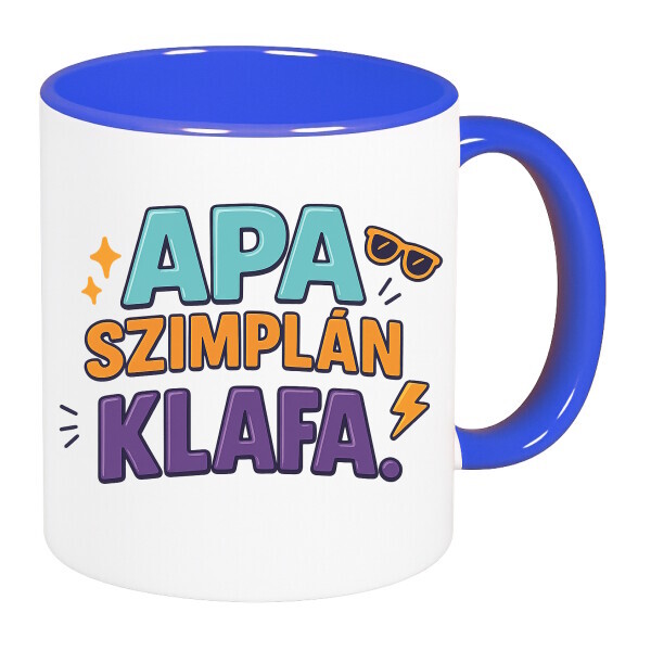 Színes fülű és belsejű bögre