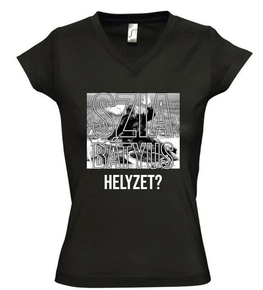 Női V nyakú póló