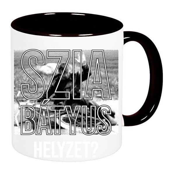 Színes fülű és belsejű bögre