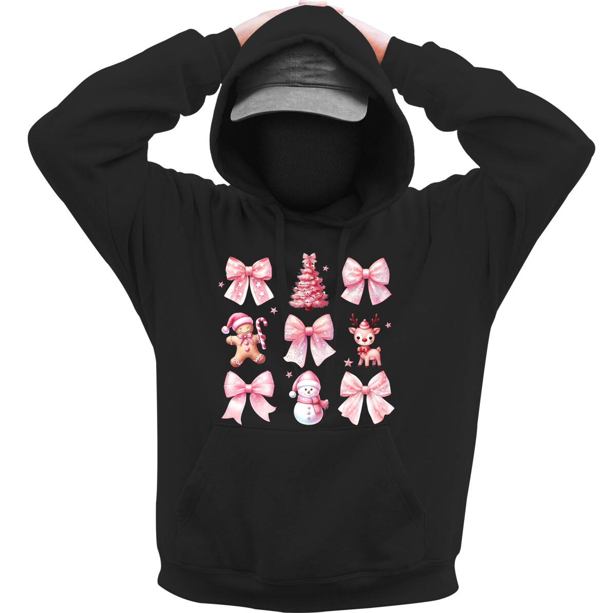 Kapucnis belebújós pulóver