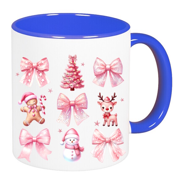 Színes fülű és belsejű bögre