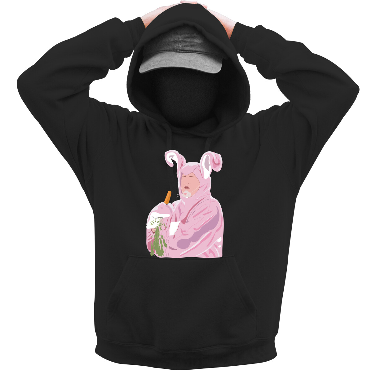 Kapucnis belebújós pulóver