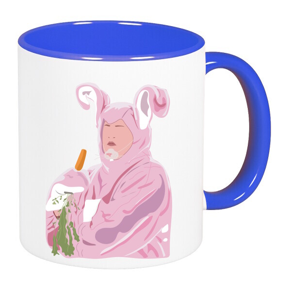 Színes fülű és belsejű bögre