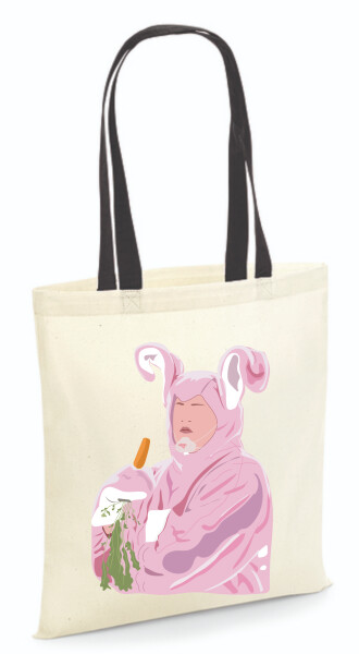 Vászontáska - színes fülű 