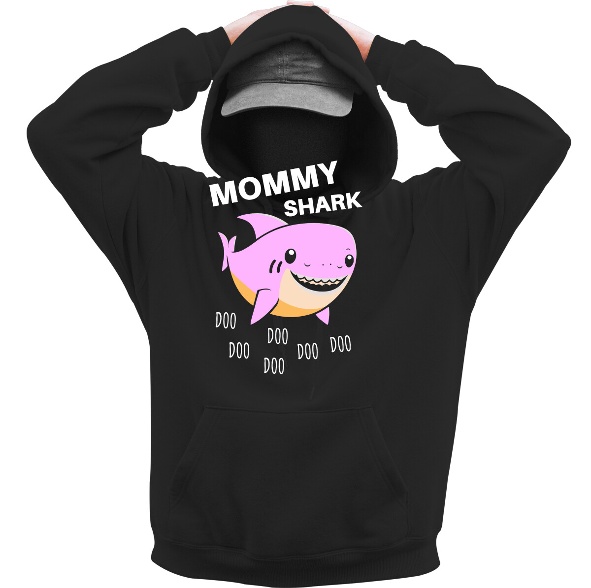 Kapucnis belebújós pulóver