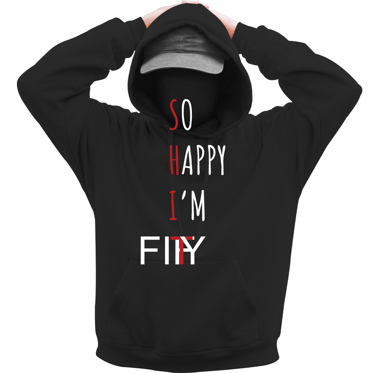 Kapucnis belebújós pulóver