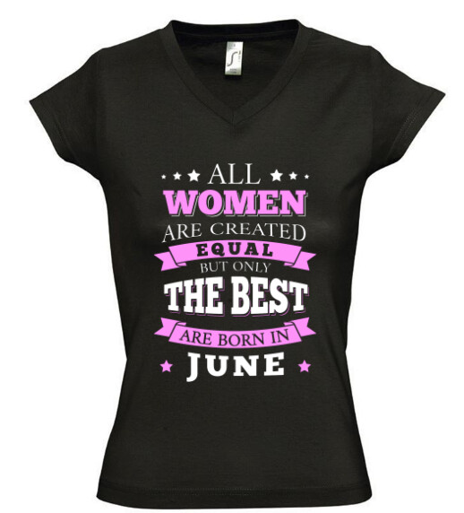 Női V nyakú póló