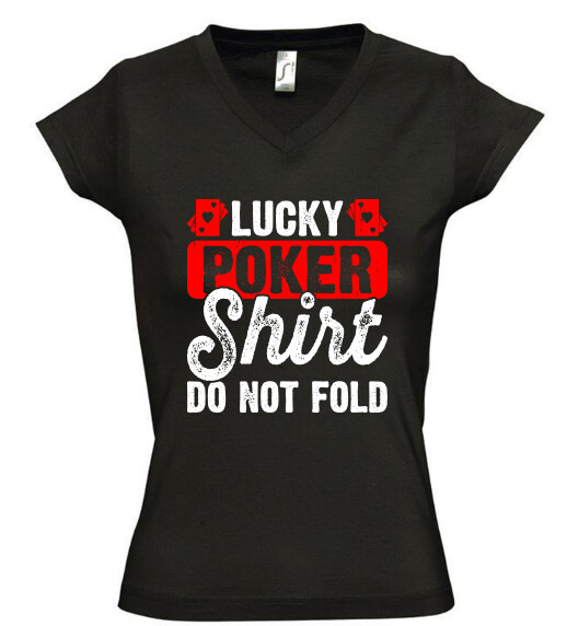 Női V nyakú póló