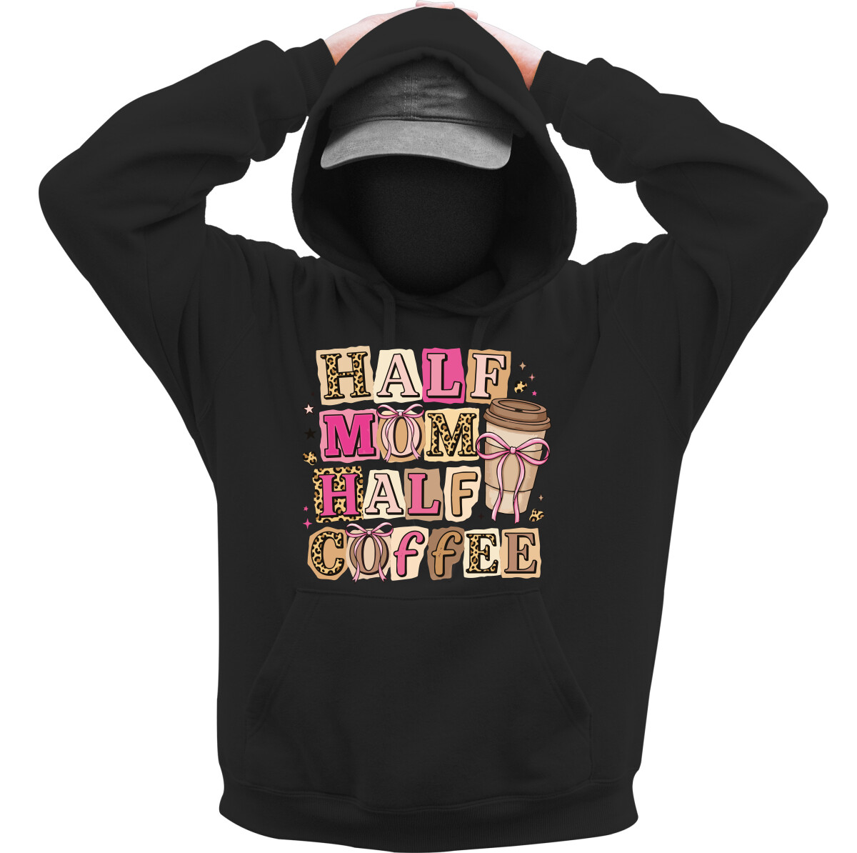 Kapucnis belebújós pulóver