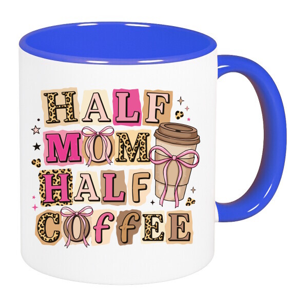 Színes fülű és belsejű bögre