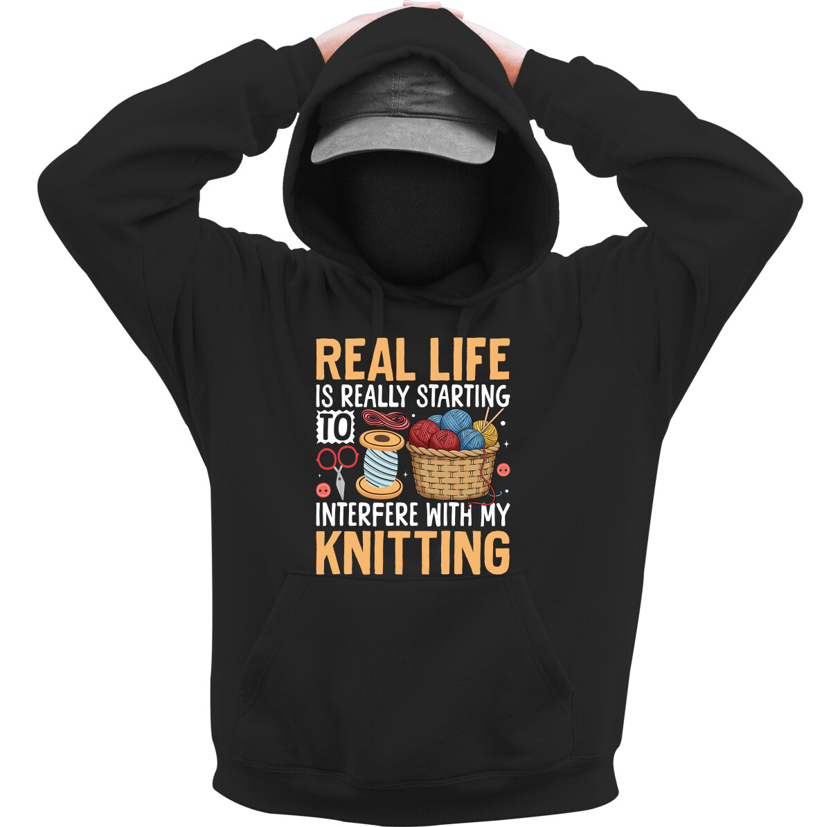 Kapucnis belebújós pulóver