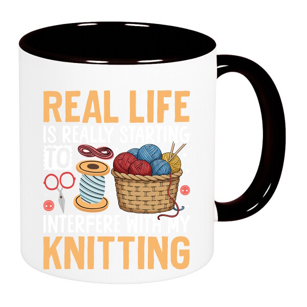 Színes fülű és belsejű bögre