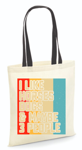 Vászontáska - színes fülű 