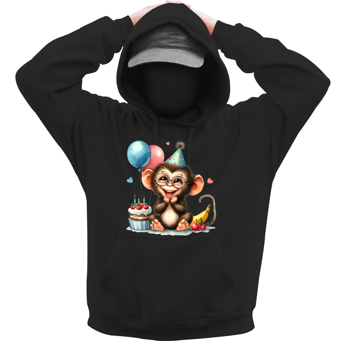 Kapucnis belebújós pulóver