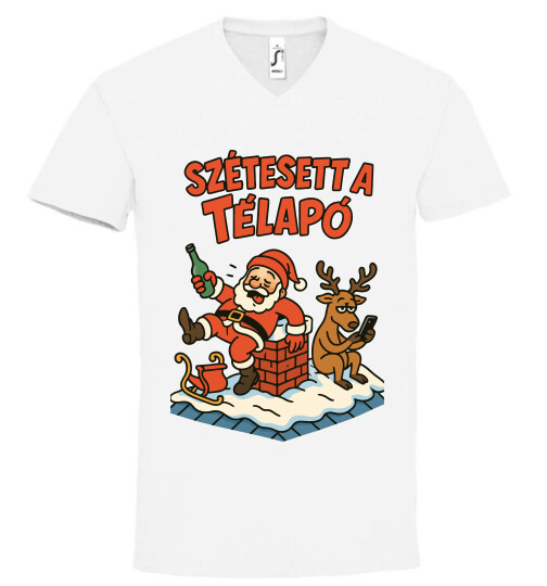 Unisex V nyakú póló