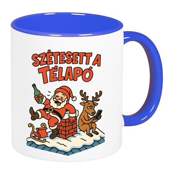 Színes fülű és belsejű bögre