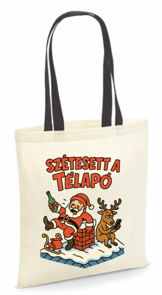 Vászontáska - színes fülű 