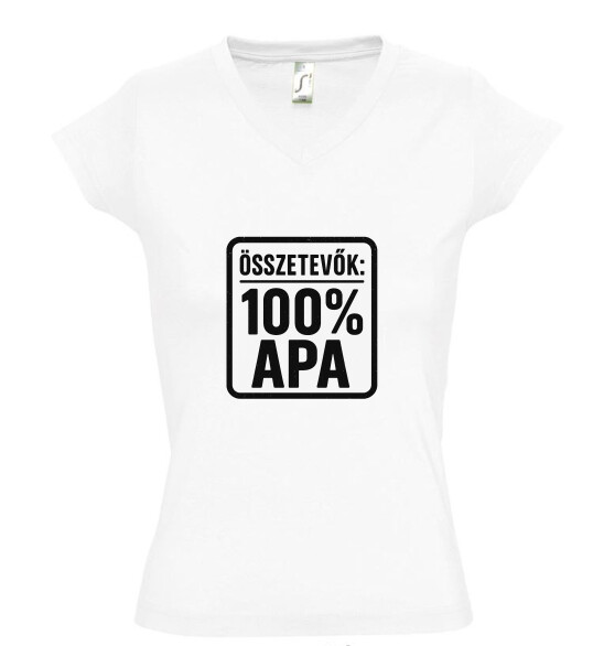 Női V nyakú póló