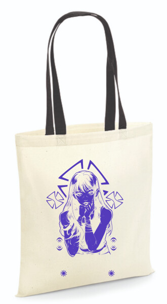 Vászontáska - színes fülű 