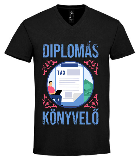 Unisex V nyakú póló