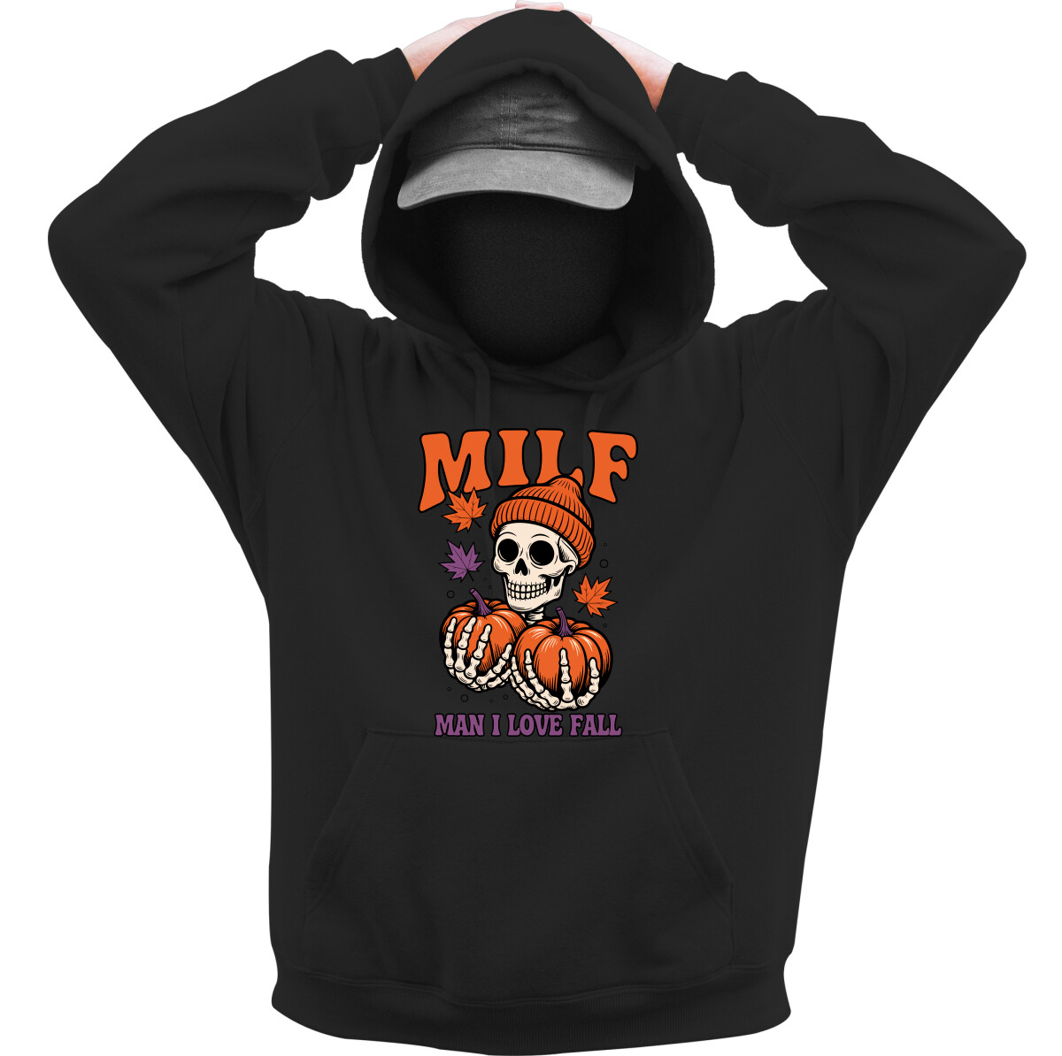 Kapucnis belebújós pulóver