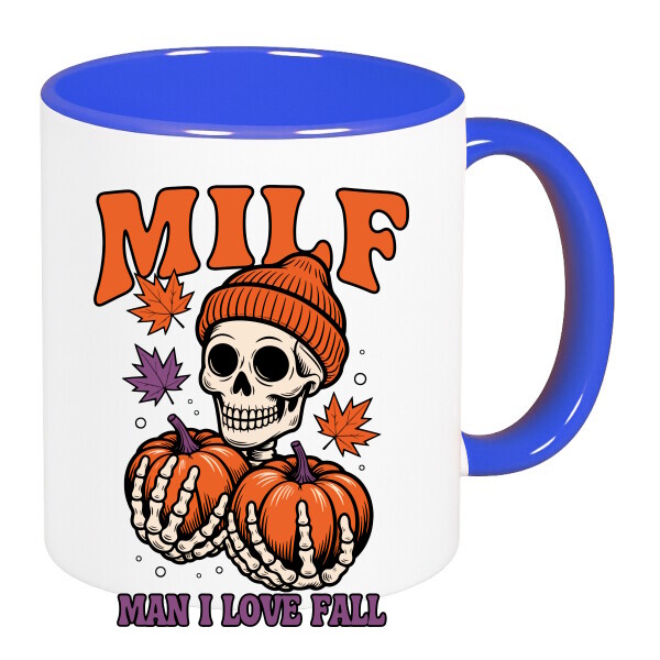 Színes fülű és belsejű bögre