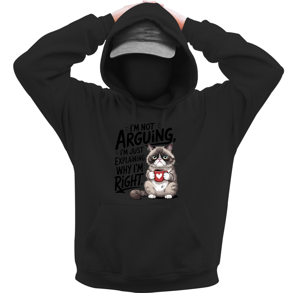 Kapucnis belebújós pulóver