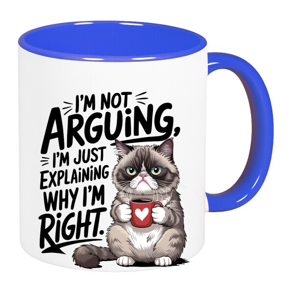 Színes fülű és belsejű bögre