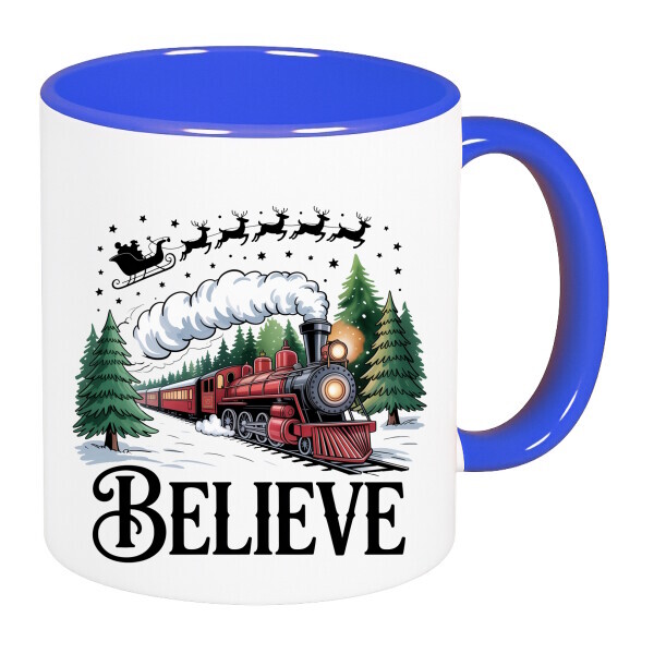 Színes fülű és belsejű bögre