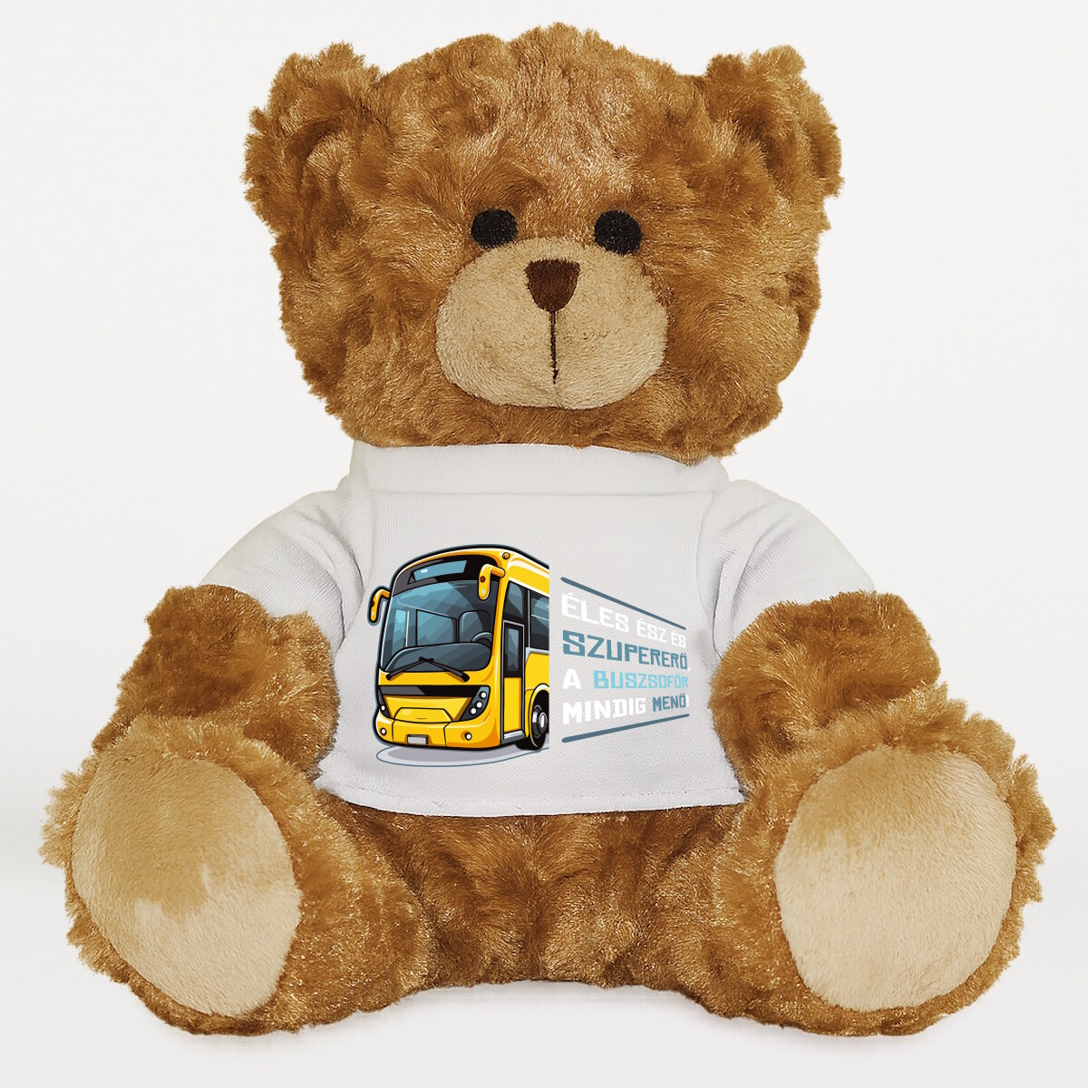 Plüssmaci egyedi pólóval